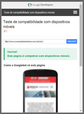 Google- Ferramenta de Teste para Site Responsivo